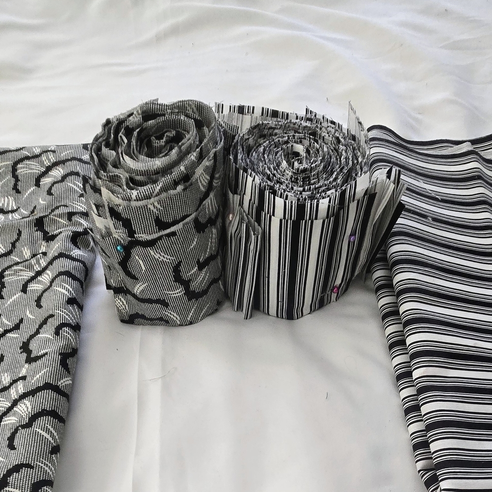 Black and White Fabric Rolls